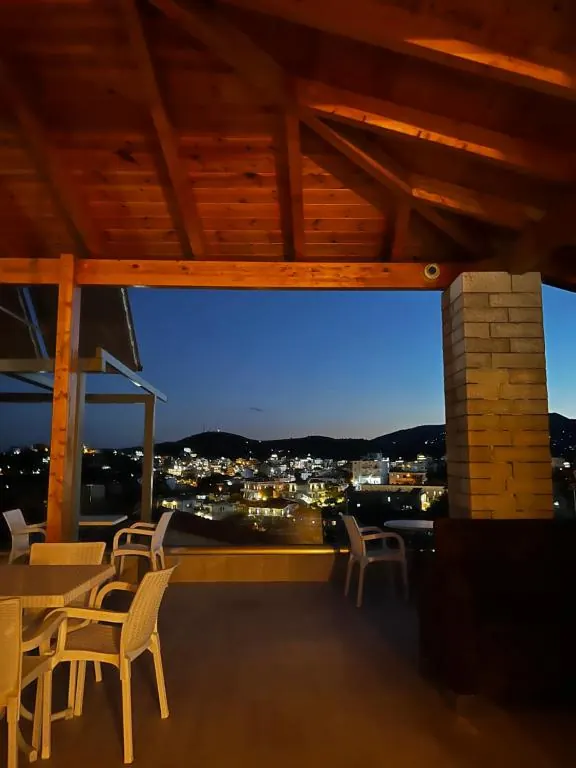 Dream Hotel rooftop terrace in the evening